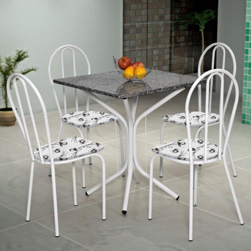 Conjunto De Mesa Com 6 Cadeiras Thais Moveis