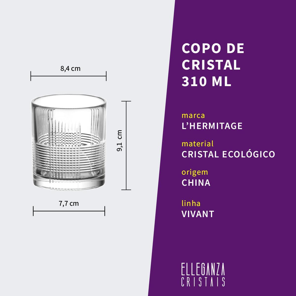 Jogo 6 Copos de Cristal 310ml