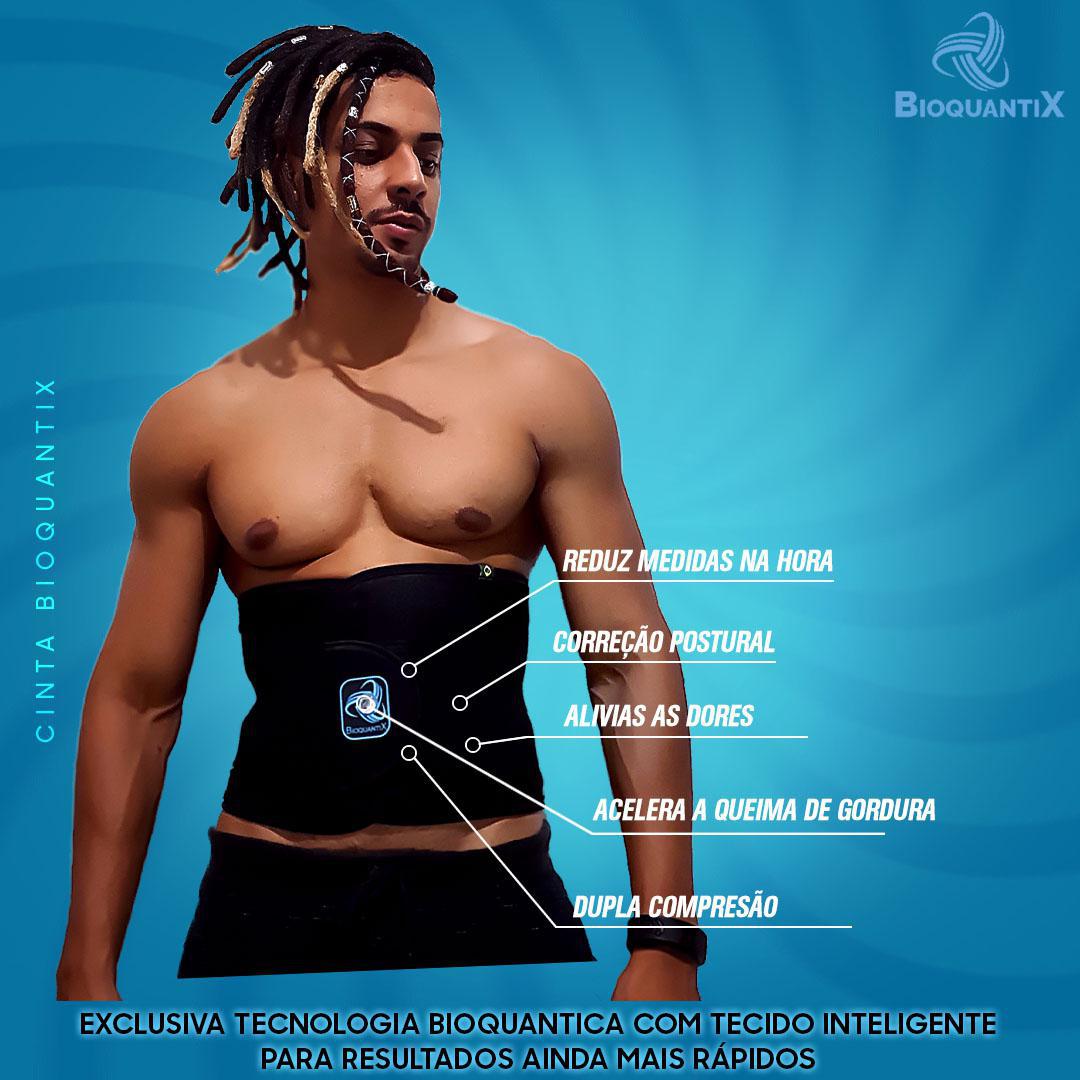 Cinta Modeladora Abdominal Com Infravermelho Bioquantix M Preto - Modelador corporal - Térmica - Feminino - Modeladora - Neoprene - M - Cinta modeladora - Barriga