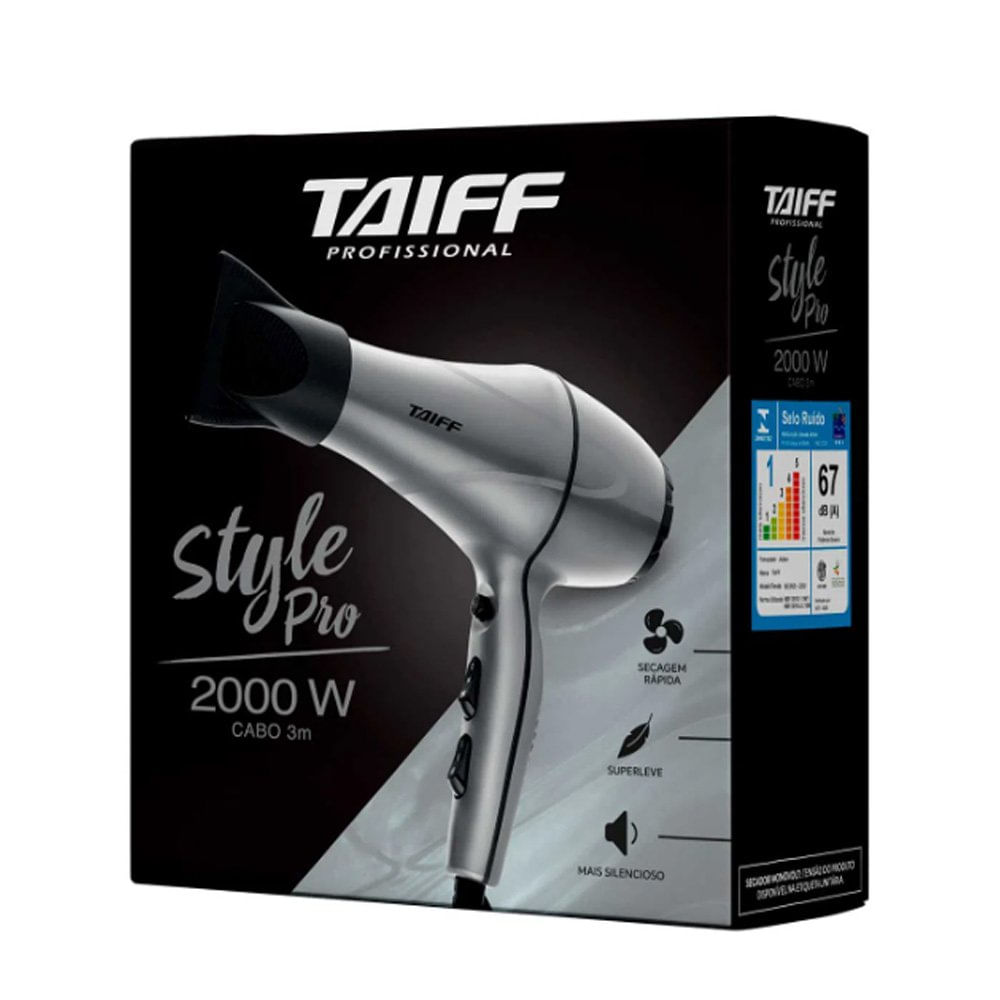 Taiff Secador Cabelo Style Ion Profissional Leve, Potente E