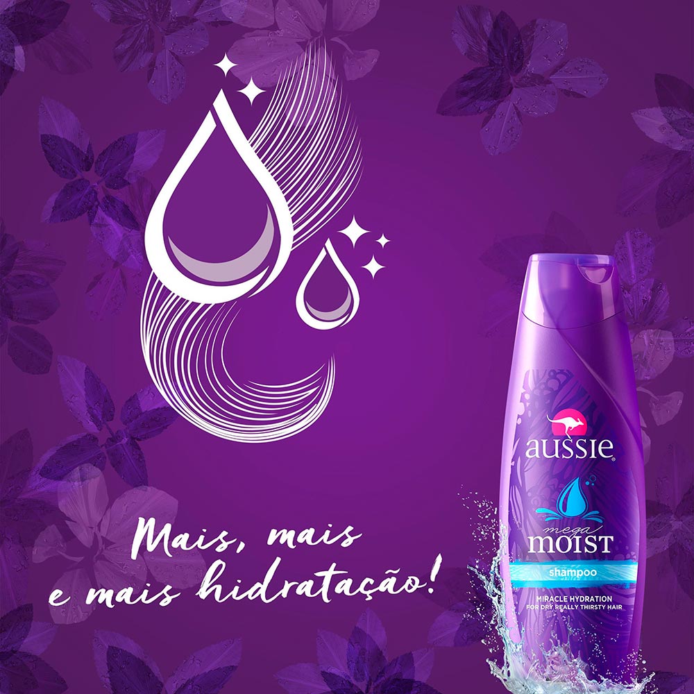 Shampoo Aussie Mega Moist Super Hidratação pelo melhor preço