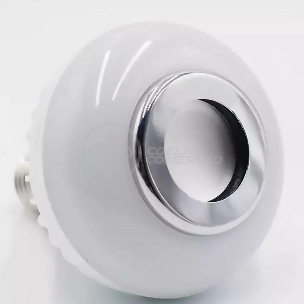 Lâmpada Led 12W E27 Rgb Colorida Com Caixa De Som Bluetooth
