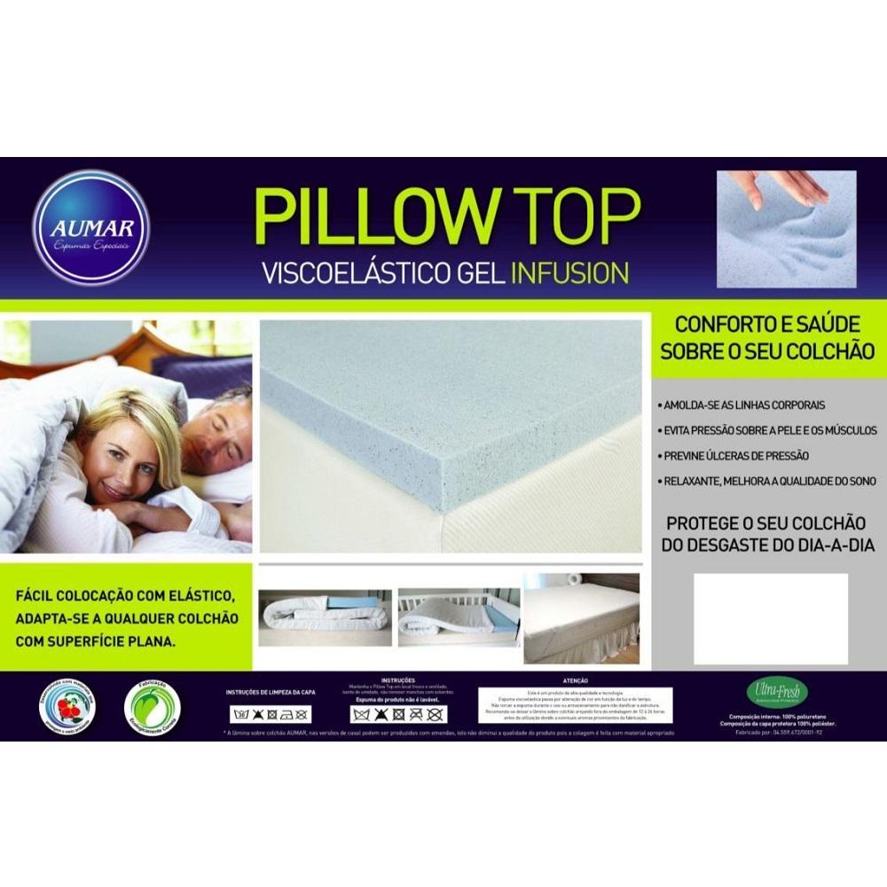Pillow top Hospitalar Anti Escaras NASA 88x1,88x8cm AUMAR