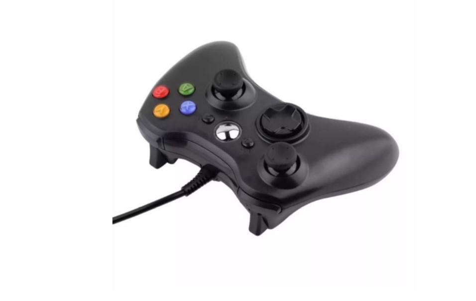 Controle Para Xbox 360 E Pc Com Fio Joystick Branco em Promoção na