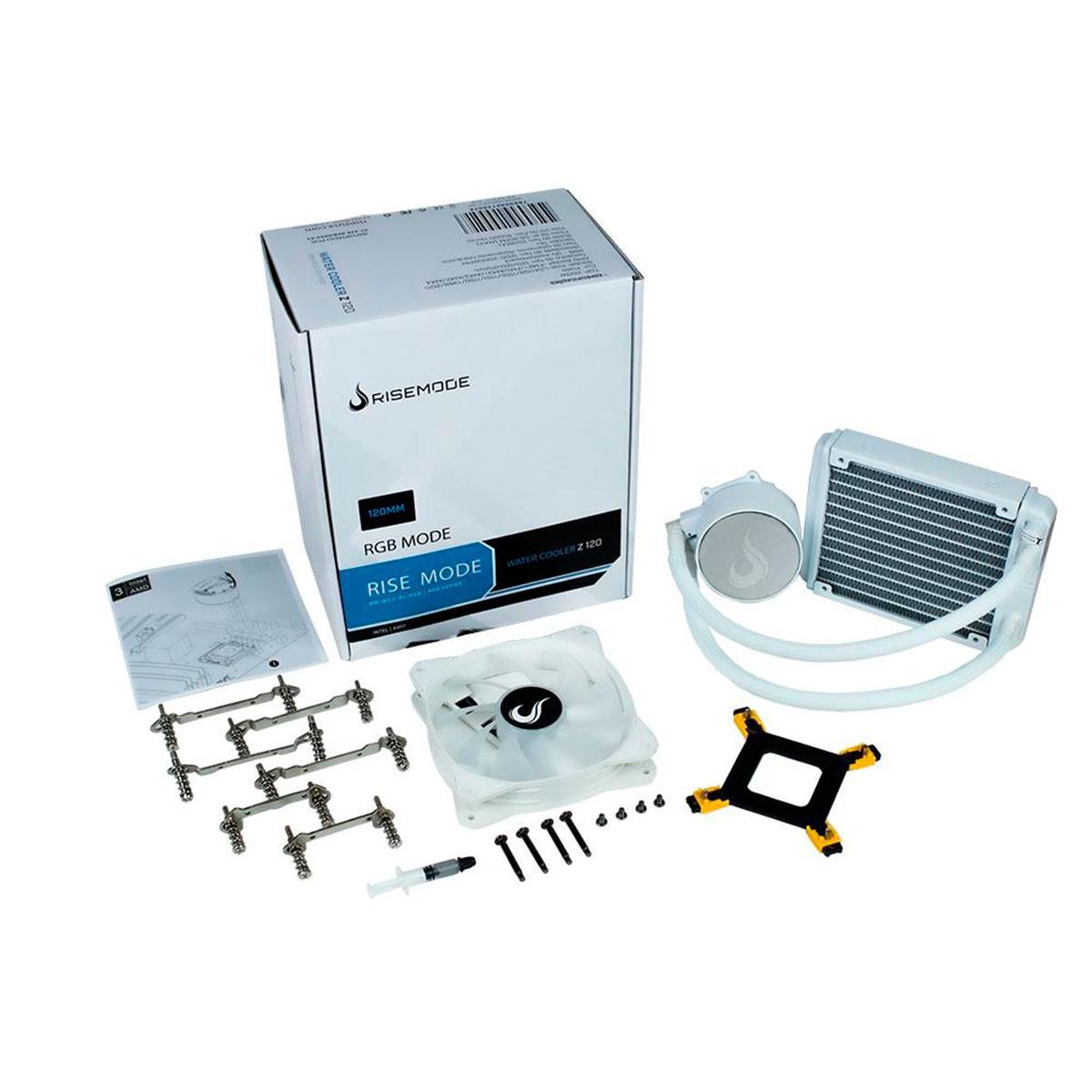 Water Cooler Rise Mode Frost Z120 120Mm Rgb Amd/Intel Branco