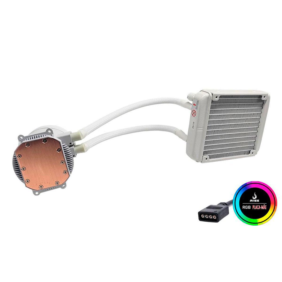 Water Cooler Rise Mode Frost Z120 120Mm Rgb Amd/Intel Branco