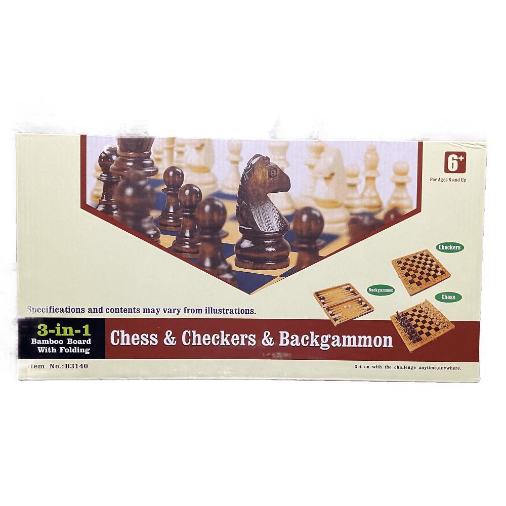 Peças de madeira xadrez tabuleiro jogo damas checker gamão