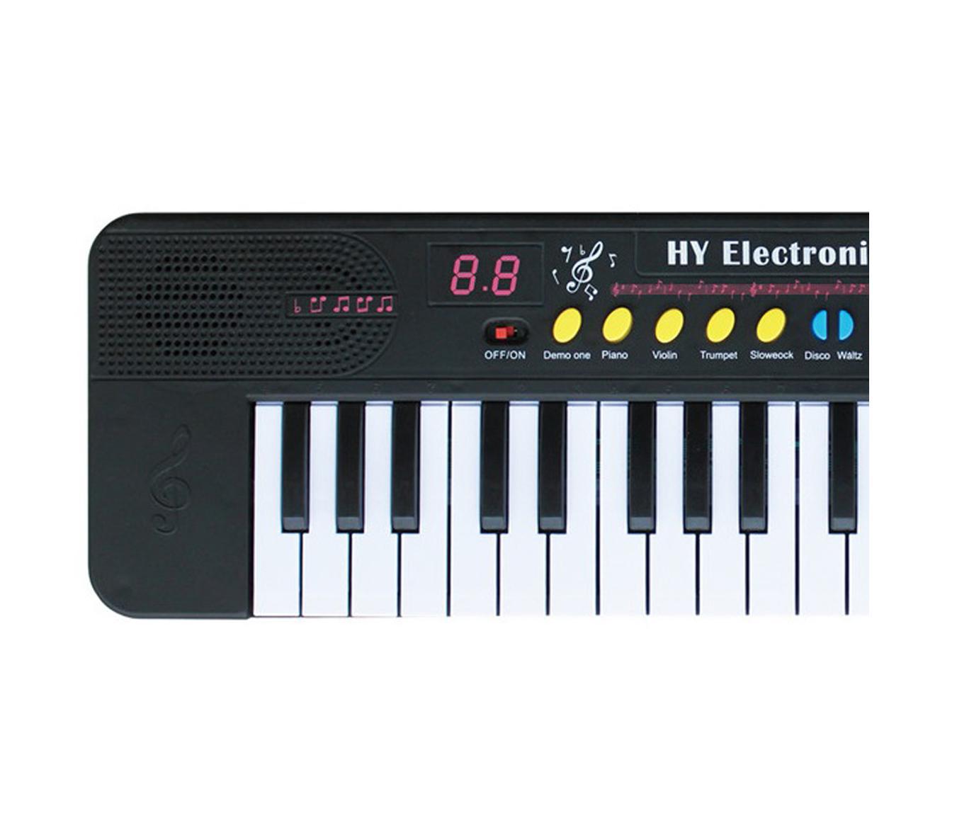 Teclado Musical Piano Infantil Com Microfone Iniciante 37 Teclas 6,  pianinho infantil 