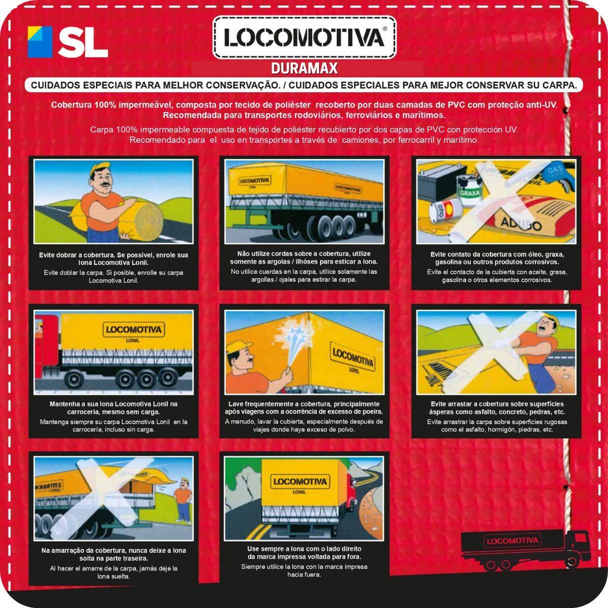 Lona Caminhão Locomotiva Pvc Preta Tipo Lonil Argola 7X2M