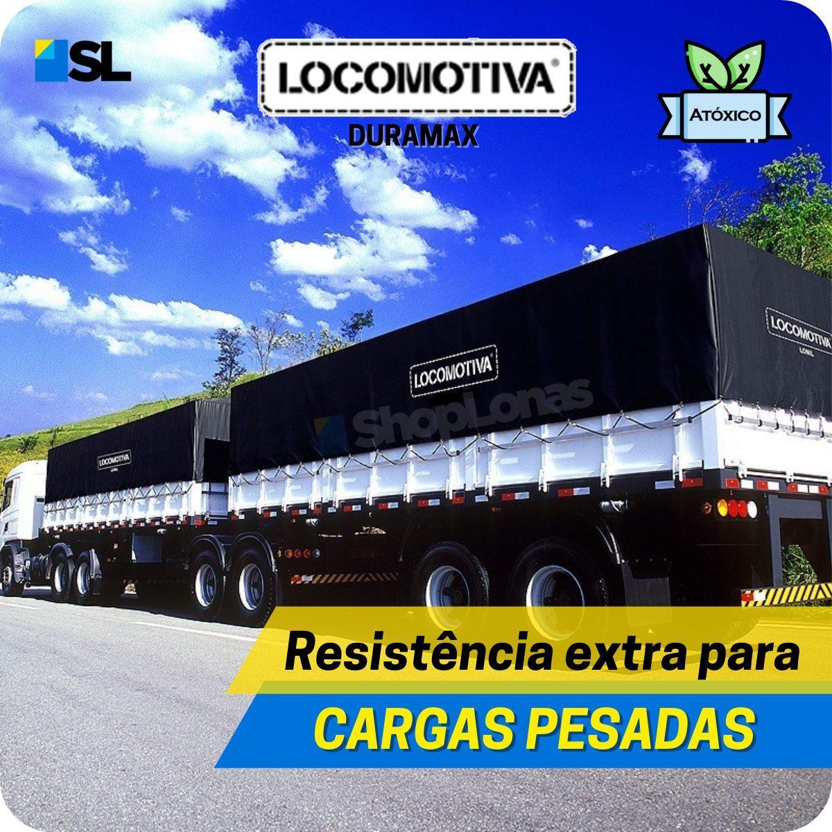 Lona Caminhão Locomotiva Pvc Preta Tipo Lonil Argola 7X2M