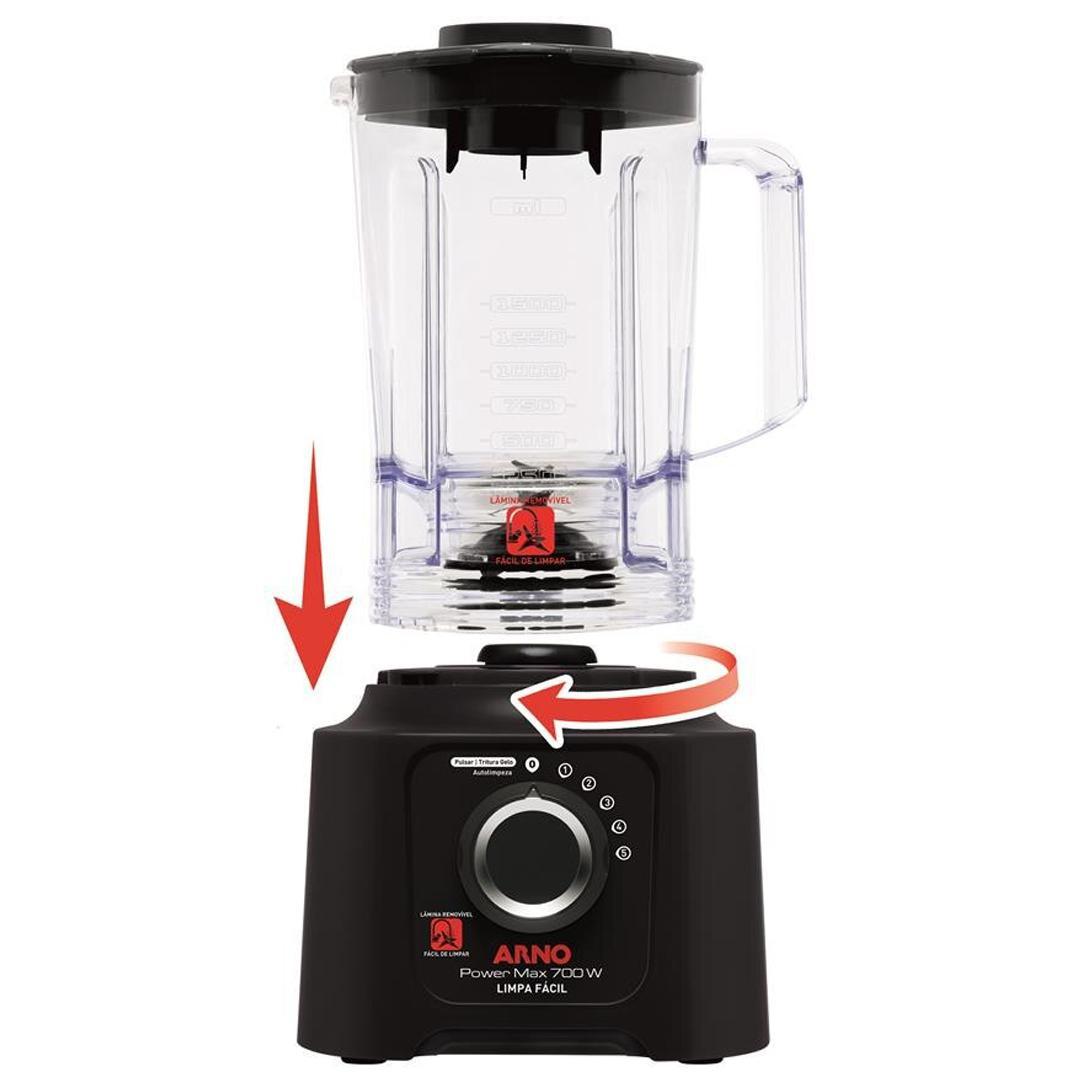 Liquidificador Arno Power Max 700 Limpa Fácil Ln60 5V+Pulsar