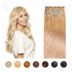 Miniatura Aplique Tic Tac Cabelo Humano Loiro Claro 70 Cm 220 Gramas