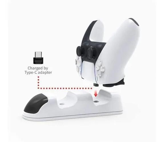 Estação De Carregamento Base Dock P/ 2 Controles Sem Fio PS5