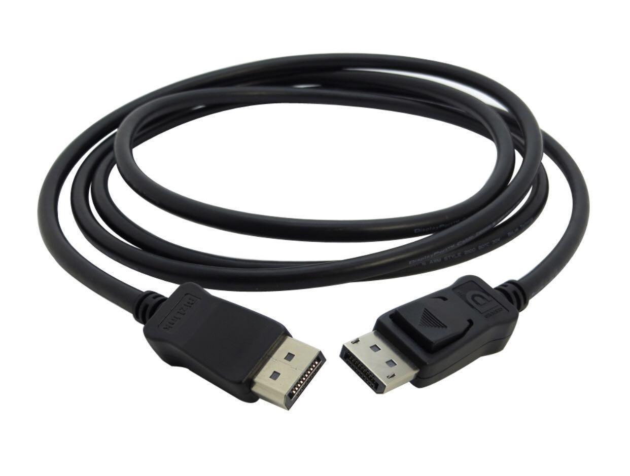 Cabo Displayport 1.4A 240Hz 8K 1.8M Blindado Conector Trava