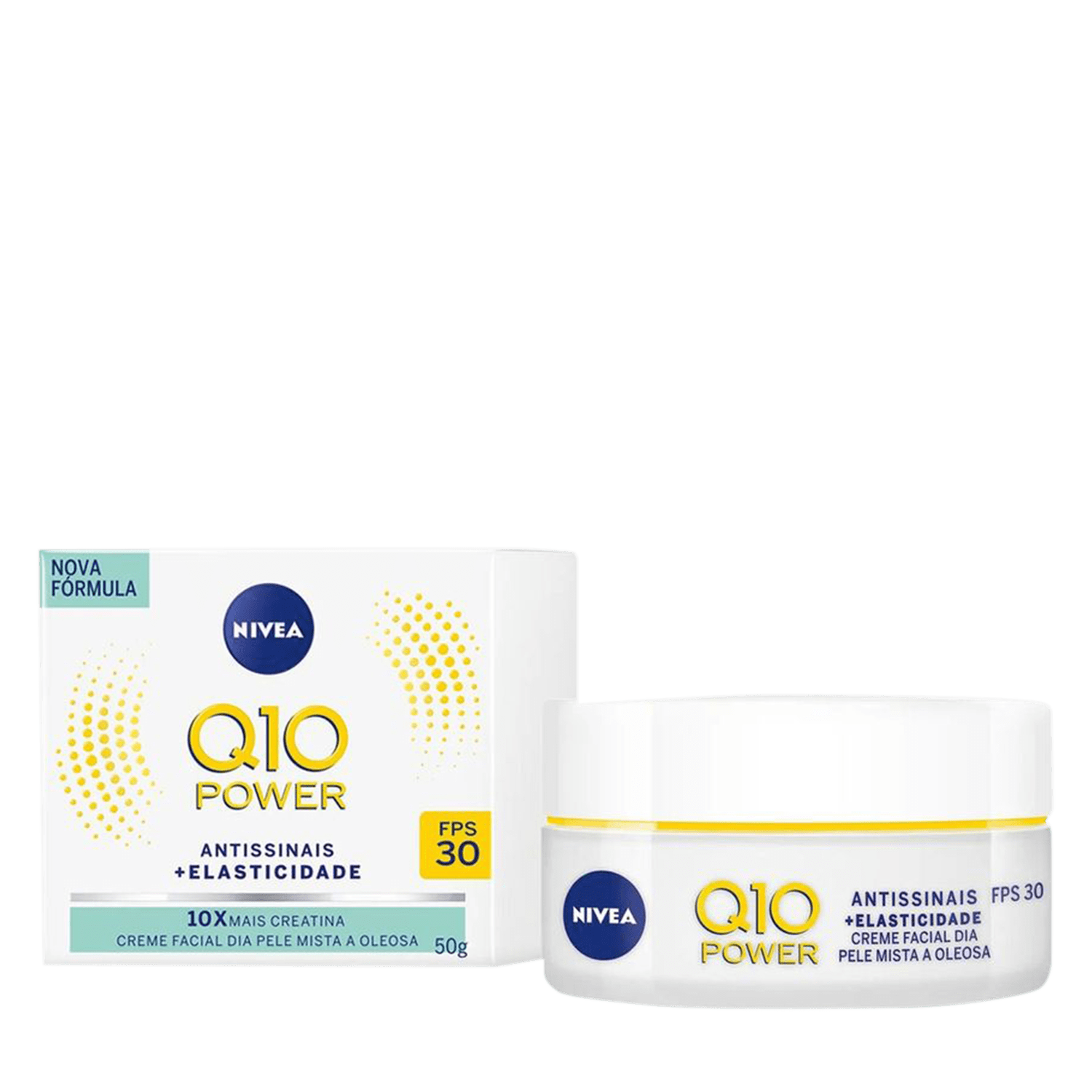 NIVEA Creme Facial Antissinais Q10 Power Dia FPS 30 Pele Mista a Oleosa 50g  50g