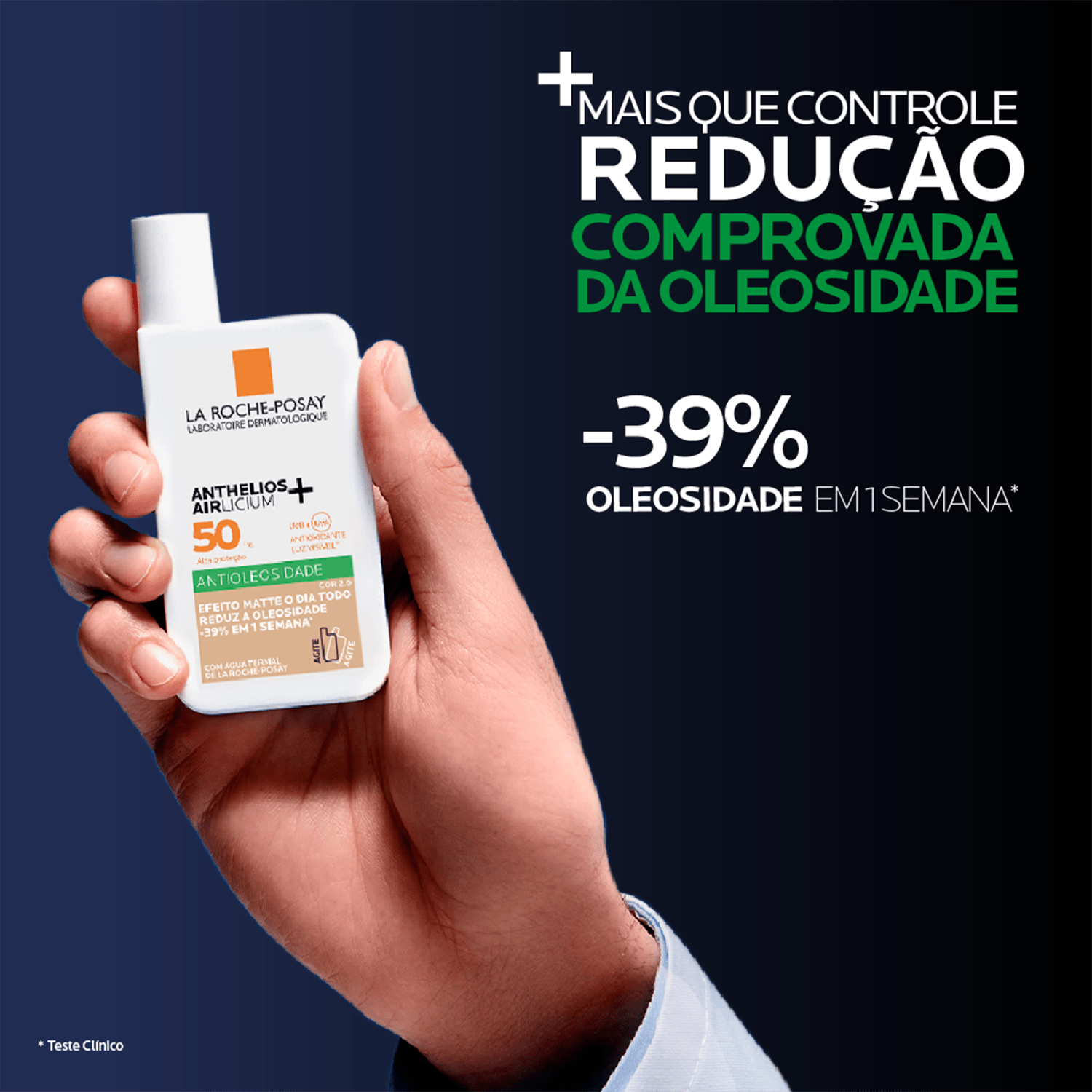 La Roche-Posay Anthelios Airlicium Fluido FPS 50 Cor 4.0 - Protetor Solar Facial com Cor 40ml