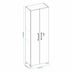 Miniatura Armário Multiuso 2 Portas NT 4020 Notável Móveis Freijó Trend/Off White