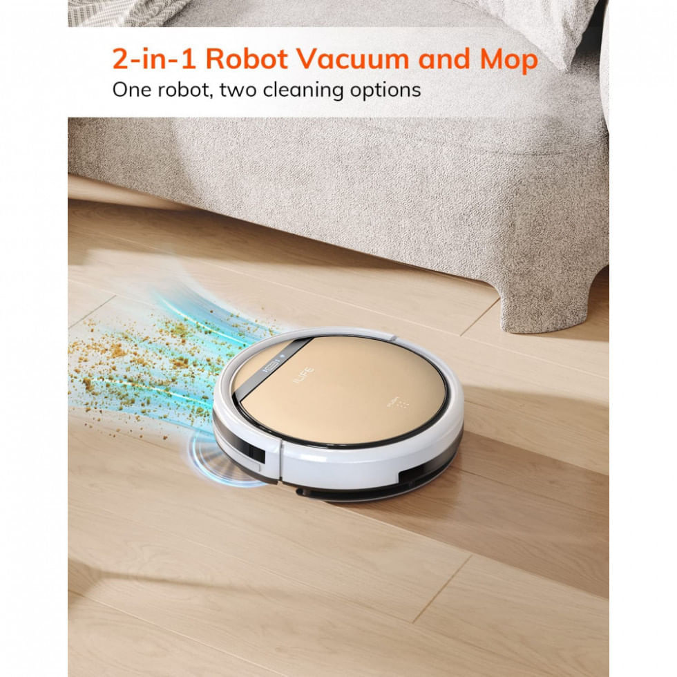 Aspirador de Pó Robô ILIFE V5s Plus com Conexão via APP WI FI e Auto Carregamento, 110V, Branco