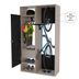 Miniatura Armário Multiuso 1 Porta 1 Gaveta e Suporte para Bicicleta Nepal Cinza/Preto