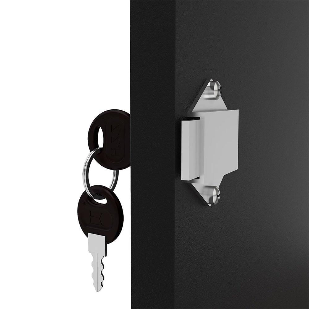 Armário Multiuso 1 Porta 1 Gaveta e Suporte para Bicicleta Nepal Cinza/Preto