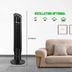 Miniatura Ventilador de Torre Kismile com 8 Velocidades, Controle Remoto e Tela LED, Preto