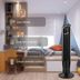 Miniatura Ventilador de Torre Kismile com 8 Velocidades, Controle Remoto e Tela LED, Preto