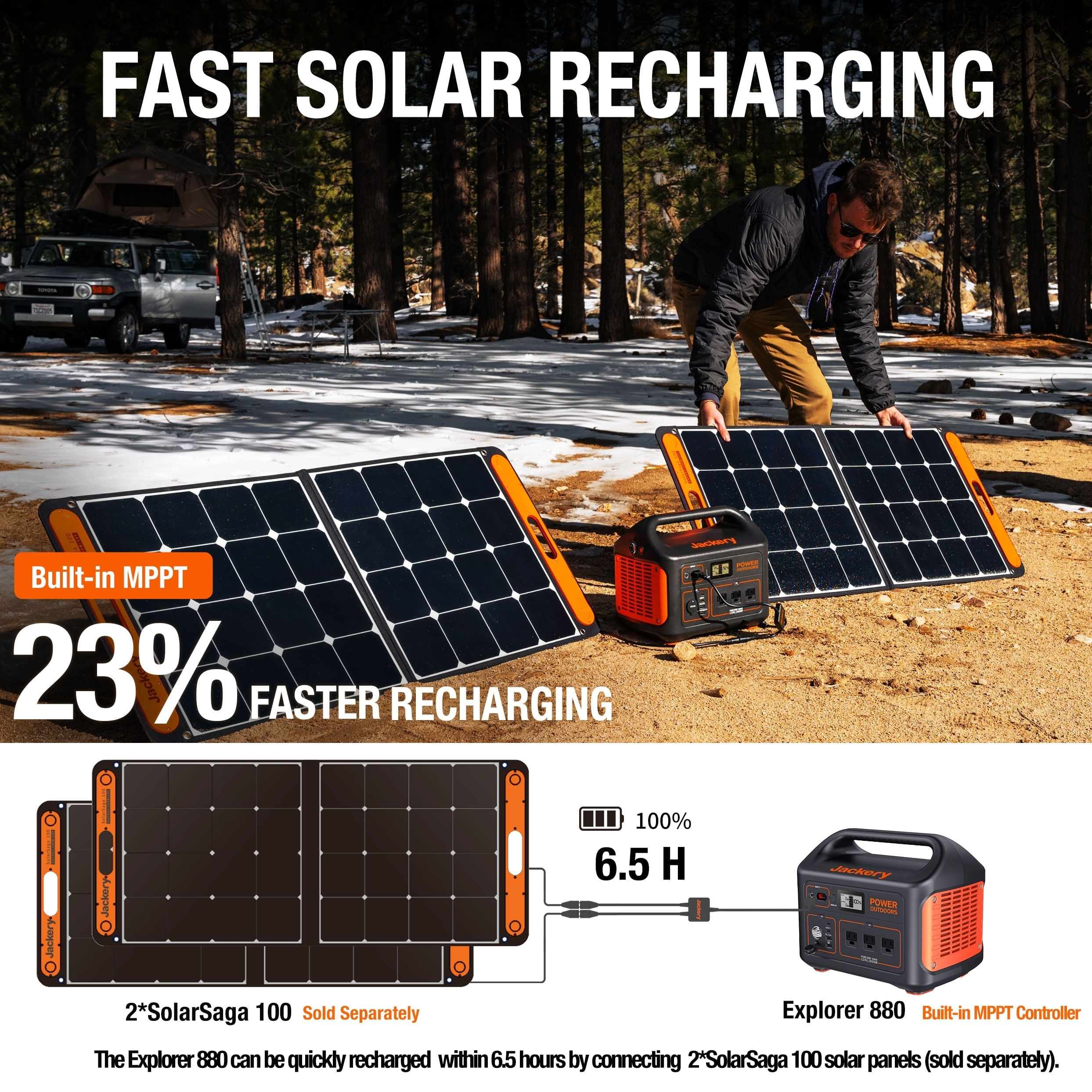 Gerador de Energia Portátil Solar Jackery Explorer 880, 110V 880W
