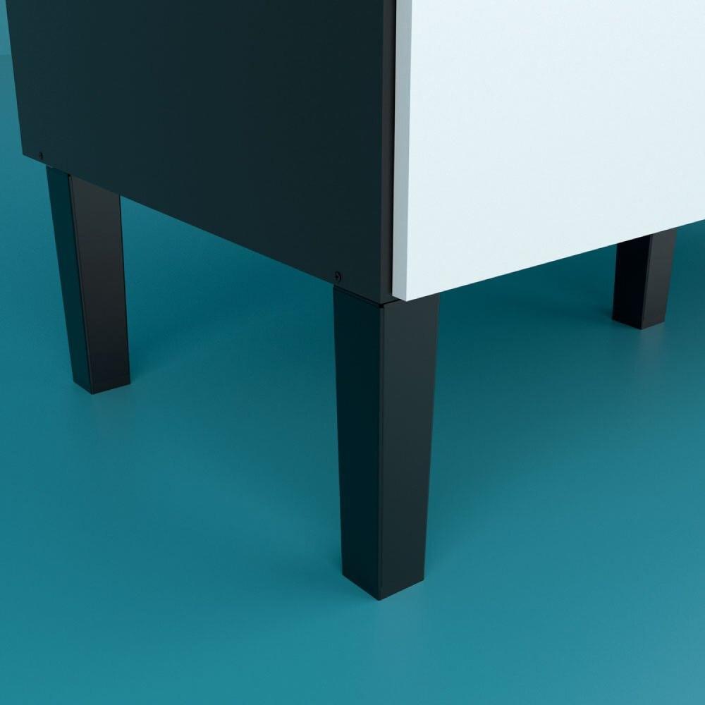 Gabinete de Cozinha para Pia 150cm 3 Portas 2 Gavetas Cozimax Branco/Preto