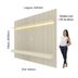 Miniatura Estante Home para TV até 85 Polegadas com LED Requinte 220cm Gelius Móveis Off White