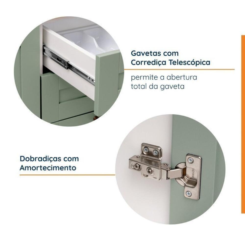 Cozinha Modulada 4 Peças Arizona CabeCasa MadeiraMadeira Branco/Menta