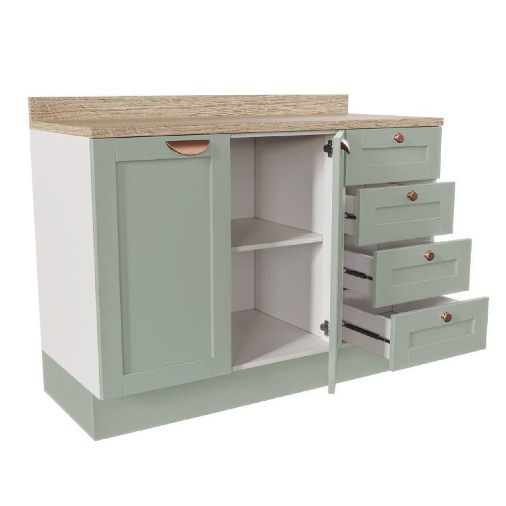 Cozinha Modulada 4 Peças Arizona CabeCasa MadeiraMadeira Branco/Menta