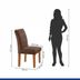 Miniatura Conjunto Sala de Jantar Mesa Tampo Dakota Plus Vidro 120x80cm com 4 Cadeiras Luisa Cel Móveis Cinamomo/Off White/Suede Animale