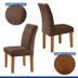 Miniatura Conjunto Sala de Jantar Mesa Tampo Dakota Plus Vidro 120x80cm com 4 Cadeiras Luisa Cel Móveis Cinamomo/Off White/Suede Animale