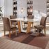 Miniatura Conjunto Sala de Jantar Mesa Tampo Dakota Plus Vidro 120x80cm com 4 Cadeiras Luisa Cel Móveis Cinamomo/Off White/Suede Animale