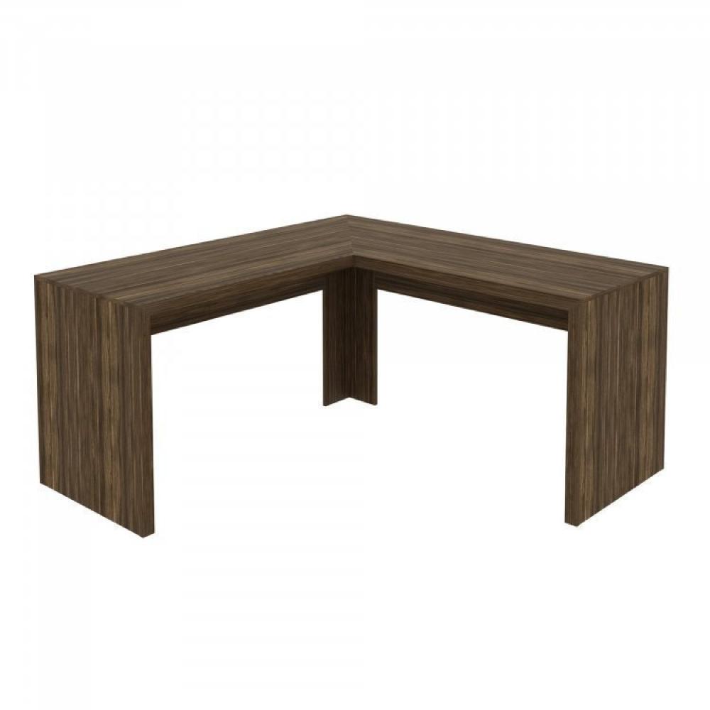 Conjunto Home Office 3 Peças 1 Mesa para Escritório em L com 2 Armários Espresso Móveis Nogal