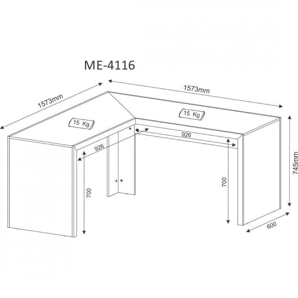 Conjunto Home Office 3 Peças 1 Mesa para Escritório em L com 2 Armários Espresso Móveis Nogal