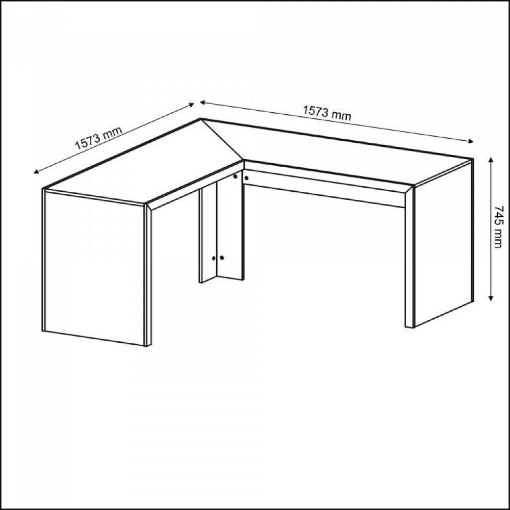 Conjunto Home Office 3 Peças 1 Mesa para Escritório em L com 2 Armários Espresso Móveis Nogal