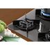 Miniatura Fogão Cooktop 5 Bocas Gás Mesa Vidro TC Infinity Fischer Preto