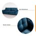 Miniatura Sofá Cama Palmeira 3 Lugares Retrátil Reclinável 2,20m Veludo com Molas CabeCasa MadeiraMadeira Azul