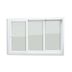 Miniatura Janela de PVC 100x240cm 3 Folhas com Vidro Liso e Cremona ITEC Brimack Branco