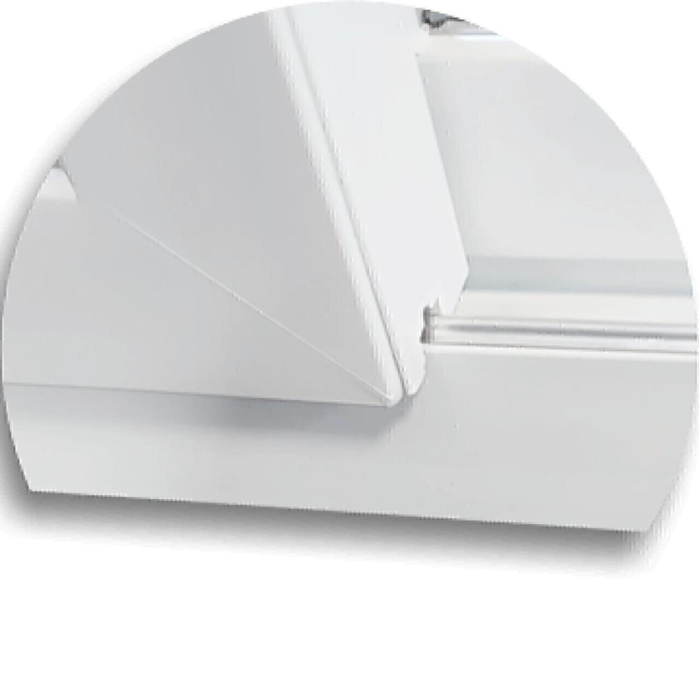 Janela de PVC 100x240cm 3 Folhas com Vidro Liso e Cremona ITEC Brimack Branco