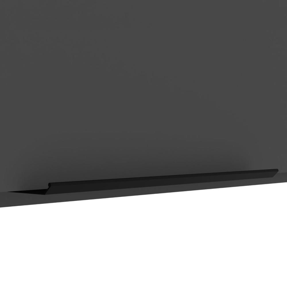 Cozinha Modulada Completa 7 Peças 7 Portas 4 Gavetas com Balcão para Cooktop Etna Poliman Móveis Grafite