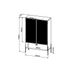 Miniatura Cristaleira Industrial 2 Portas 1 Gaveta 93cm York Artesano Hanover/Preto