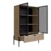Miniatura Cristaleira Industrial 2 Portas 1 Gaveta 93cm York Artesano Hanover/Preto
