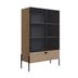 Miniatura Cristaleira Industrial 2 Portas 1 Gaveta 93cm York Artesano Hanover/Preto