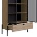 Miniatura Cristaleira Industrial 2 Portas 1 Gaveta 93cm York Artesano Hanover/Preto