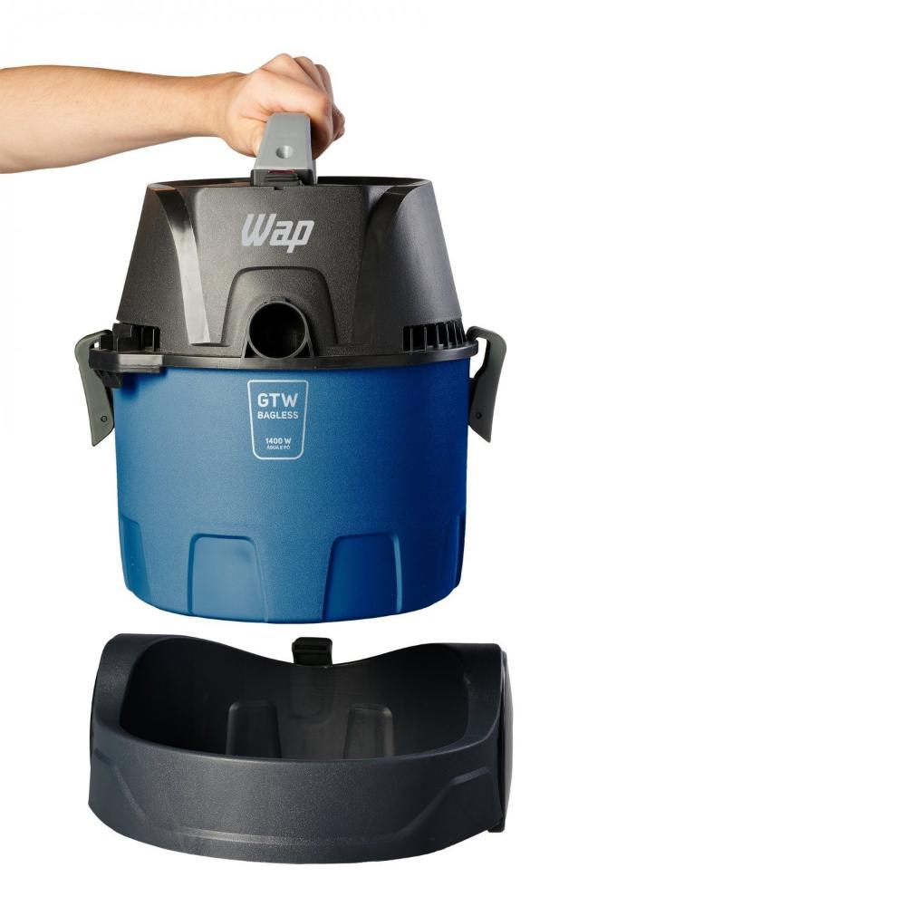 Aspirador de Água e Pó WAP GTW Bagless Alça Ergonomica 6L Porta Acessórios Bocal de Sopro 1400w 127v Bege