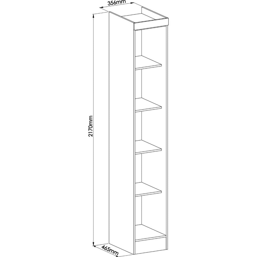 Guarda Roupa Modulado 1 Porta Infinity Móveis Castro Branco Line/Pistashe