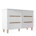 Miniatura Cômoda 6 Gavetas 100% MDF Logan Mambel Branco/Olmo