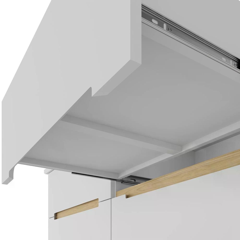 Cômoda 6 Gavetas 100% MDF Logan Mambel Branco/Olmo